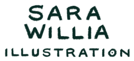 Sara Willia Text Logo, link to home page